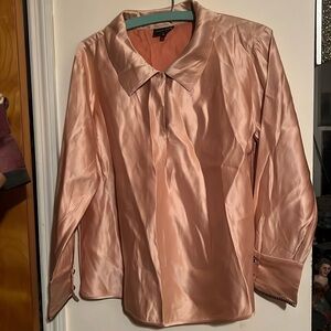 Giorgio Armani Silk Blouse Sz. 6 (38) Italy silk peachy color gorgeous